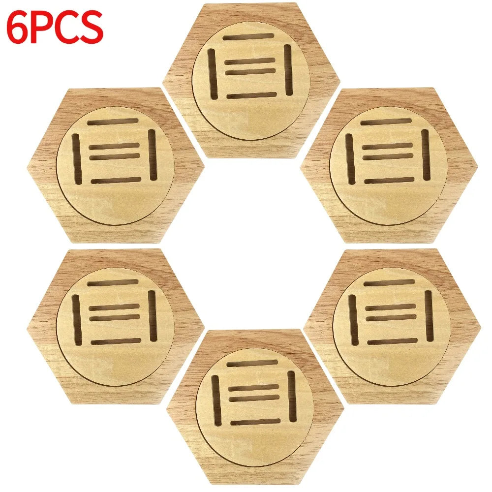 1-10Pcs Wooden Medal Display Racks Hexagonal Honeycomb Combination Medal Holder Honor Commemorative Display Home Wall Decoration