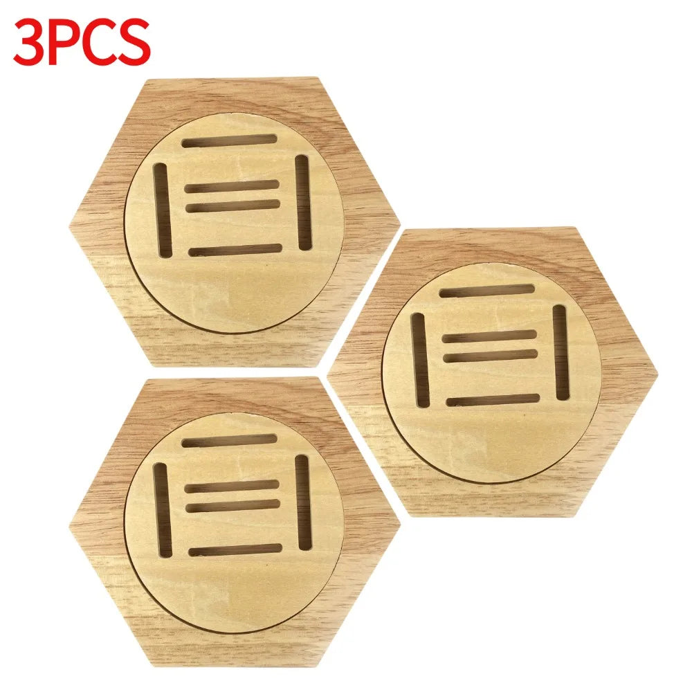 1-10Pcs Wooden Medal Display Racks Hexagonal Honeycomb Combination Medal Holder Honor Commemorative Display Home Wall Decoration