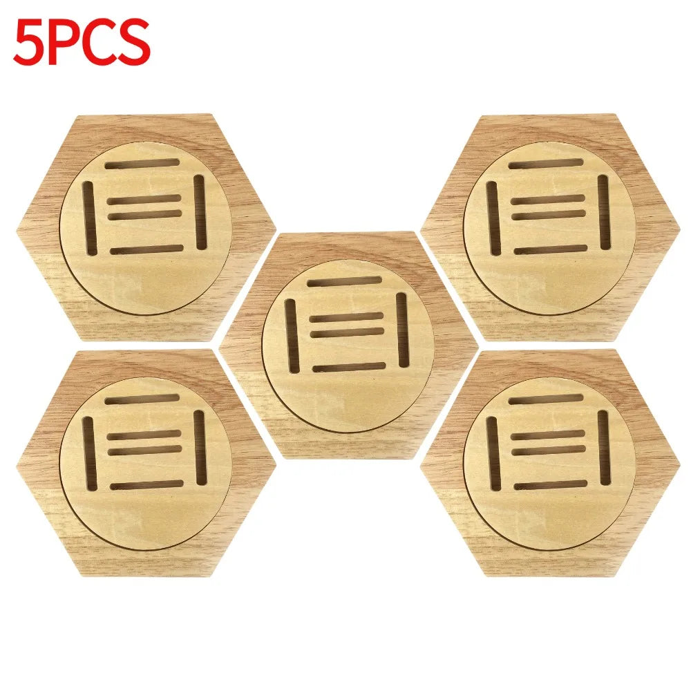 1-10Pcs Wooden Medal Display Racks Hexagonal Honeycomb Combination Medal Holder Honor Commemorative Display Home Wall Decoration
